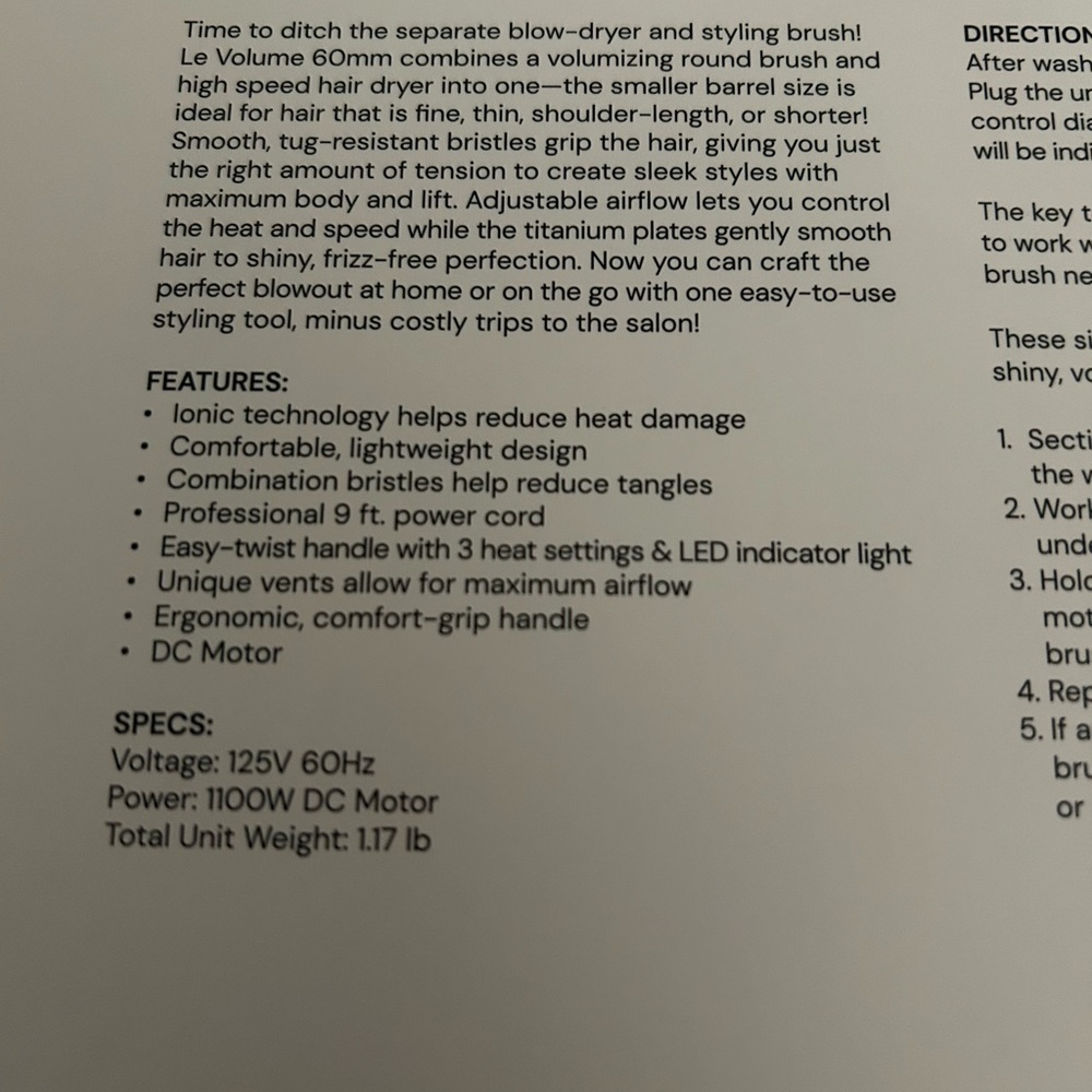 Lange Le Volume Petit 2-in-1 Volumizing Brush Dryer - Black and Copper - Picture 4 of 9